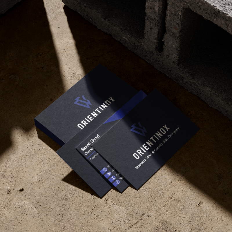 orientinox business card mockup